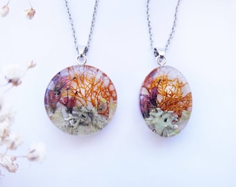 Real flower necklace, Pressed flower necklace, Flower resin pendant, Botanical gift, Terrarium necklace, Flower girl necklace, Tenerife