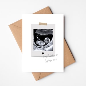 Personalisierte Schwangerschaftansage Karte | Ultraschall | Schwangerschaft offenbaren | Baby-Ankündigungskarte | Sonograph Bild | Baby Scan