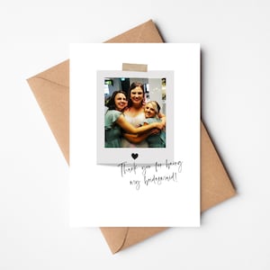 Gepersonaliseerde bruidsmeisje | Fotokaart | Bedankt dat je mijn bruidsmeisje bent | Bruidsmeisje | Bruiloft