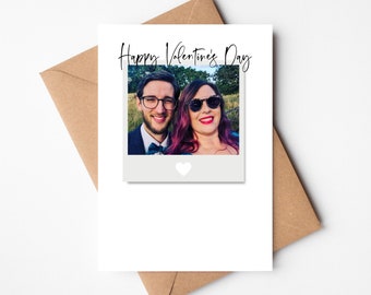 Personalised Valentine's Day Card | Polaroid Style Photo Card | Happy Valentine's Day