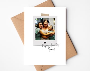 Personalised Birthday Card | Polaroid Style Photo Card | Happy Birthday