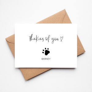 Carta personalizzata per lutto per animali domestici / Pensando a te / Ponte dell'Arcobaleno / Carta per perdita / Carta di simpatia / Condoglianze