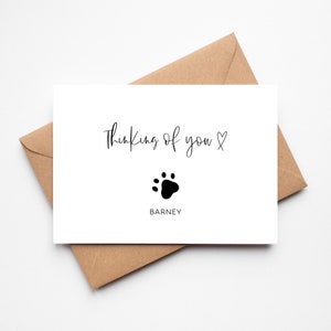 Personalised Pet Bereavement Card Thinking of You Rainbow Bridge Loss Card Sympathy Card Condolences image 1