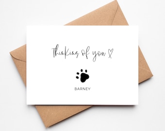 Personalised Pet Bereavement Card | Thinking of You | Rainbow Bridge | Loss Card | Sympathy Card | Condolences