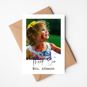 Personalisierte Foto Danke Lehrer Karte | Fotografie Danke-Karte | Geburtstag Dankeskarte | Postkarte | Lernhilfe