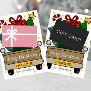 Personalisierter Weihnachtsgeschenk-Kartenhalter | Freunde Lehrer Karte Geschenk | | Urlaub Geschenkkarte Schule Wertschätzung | Wichtelgeschenk |