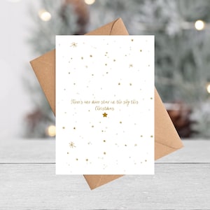 Trauerkarte | One More Star am Weihnachten | Denken an Sie zu Weihnachten | Verlust Karte | Beileid Karte | Herzliches Beileid
