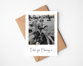 Personalised Mother's Day Card | Happy Mothers Day Card | Polaroid Style Photo Card | Polaroid Picture | Best Mummy | Best Mum