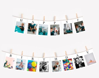 Personalised Photo Birthday Banner: Keepsake Party Decoration