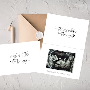 Personalised Pregnancy Announcement Card | Baby Announcement Card | Pregnancy Reveal | Birth Announcement Card | Just a Little Note to Say