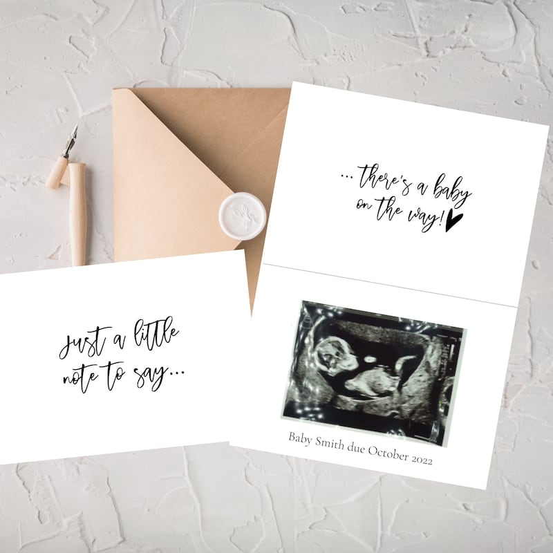 Pregnancy Announcement Cards Etsy — free download