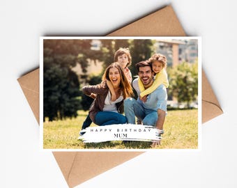 Personalized Photo Birthday Card: Eco-Friendly Semi-Gloss