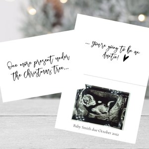 Personalised Pregnancy Reveal Card | Christmas Pregnancy Announcement Card | Pregnancy Announcement at Christmas | Christmas Tree |