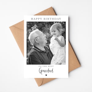 Gepersonaliseerde verjaardagskaart | Gelukkige verjaardag aan de beste opa-kaart | Fotokaart | Verjaardagskaart opa
