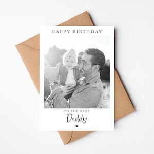 Gepersonaliseerde verjaardagskaart | Gelukkige verjaardag aan de beste papa-kaart | Fotokaart | Verjaardagskaart papa
