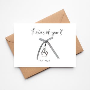Charm Geschenk Haustier Trauerkarte | Personalisierte Thinking of You Karte | Regenbogen-Brücke | Verlust Karte | Beileid Karte | Herzliches Beileid