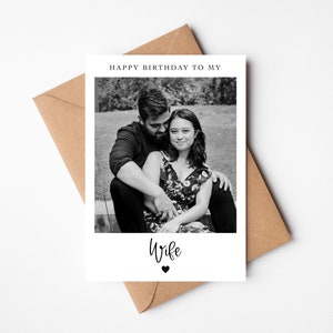 Cartão de aniversário personalizado | Feliz aniversario a minha esposa cartão comemorativo | Cartão com foto | Cartão de aniversário da esposa