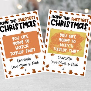 Regalo personalizzato di Buon Natale da grattare / Regalo da rivelare / Regalo per insegnanti / Regalo di Natale per la famiglia / Cartolina regalo per le festività