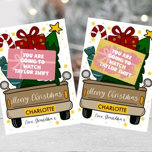 Regalo personalizzato di Buon Natale da grattare / Regalo da rivelare / Regalo per insegnanti / Regalo di Natale per la famiglia / Cartolina regalo per le festività