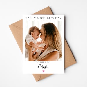 Tarjeta personalizada para el Día de la Madre / Tarjeta para el Día de la Madre / Tarjeta con foto con estilo / Imagen / Mejor mamá / Mejor mamá