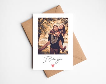 Editable Valentine’s Photo Card | Canva Valentine Card | Instant Download