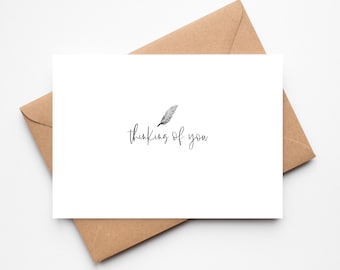 Bereavement Card | Thinking of You Card | Sorry For Your Loss Card | Feather | Sympathy Card | Condolences