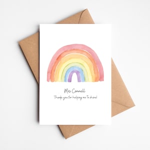 carte de remerciements personnalisée pour professeur | Merci de m'avoir aidé à briller | Merci carte de vœux | carte scolaire | Merci Assistante pédagogique