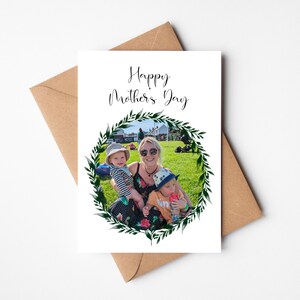carte personnalisée pour la fête des mères | Bonne fête des mères | photo pour le feuillage | carte photo | Meilleure momie | Meilleure maman