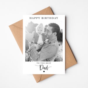 Personalisierte Geburtstagskarte | Alles Gute zum Geburtstag für die beste Dad-Karte | Fotokarte | Papa Geburtstagskarte