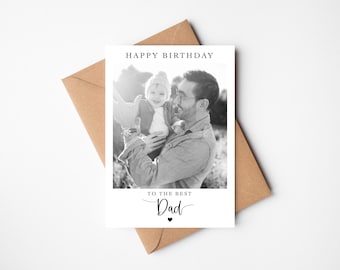 Tarjeta de cumpleaños personalizada para papá: recuerdo fotográfico