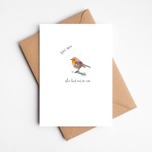 Robins Appear When Loved Ones Are Near Thinking of You Card Bereavement Card Condolences Cards With Sympathy Card Funeral image 1