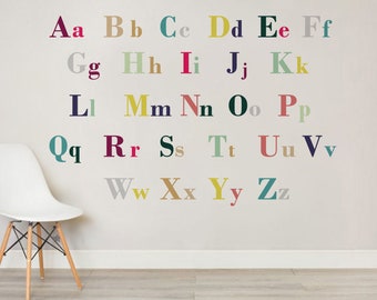 L Wooden Jungle Animal Upper Case Alphabet Letters Self Adhesive