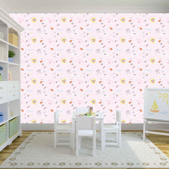 Butterflies /& Dragonflies Pattern Wallpaper Woven Self-Adhesive Wall Art Nursery Child T63