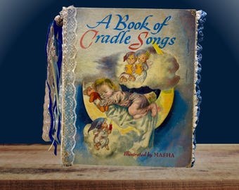 Vintage Junk Journal- Handmade-Filled with ONLY authentic antique/vintage papers, pages and inserts