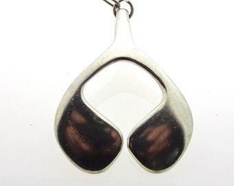 Bent Larsen design - choker necklace with pewter pendant - large version 68 x 49 mm