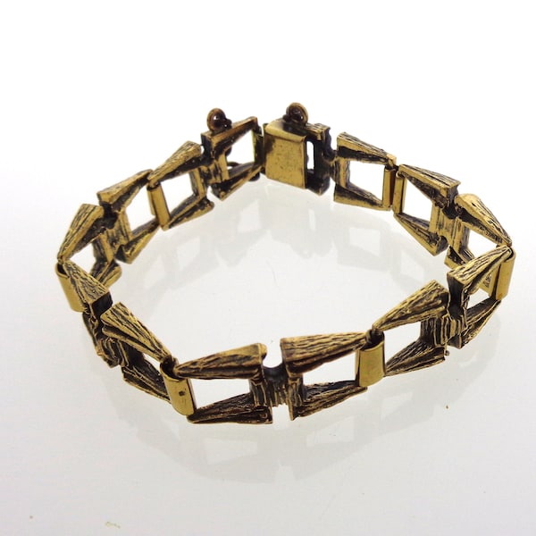 Pertti Peuri - bracelet vintage en bronze - largeur 13 mm