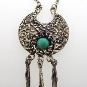 Astri Holthe - pendentif vintage en étain - 80 x 45 mm
