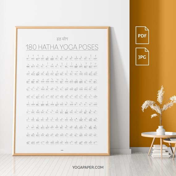 180 Yoga Poses Printable Poster Sanskrit Names With Hong Kong - Home Decor Names In Sanskrit 180 Yoga Poses Printable Poster Sanskrit Names With Hong Kong - Home Decor Names In Sanskrit