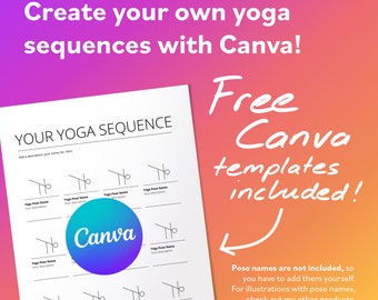Digital Yoga Stickers: 400 Yoga Pose Illustrations stick Figures Download  to Create Yoga Sequences for Instagram, Digital Planners, Canva 