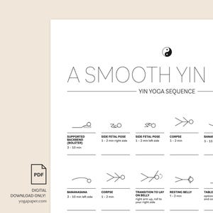 Yin Yoga Sequence: Printable Poses Flow for Beginners (PDF Download) - Etsy