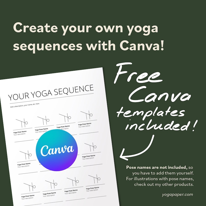 100 Yoga Pose Stickers: Stick Figure Illustrations (Digital Download) image 5