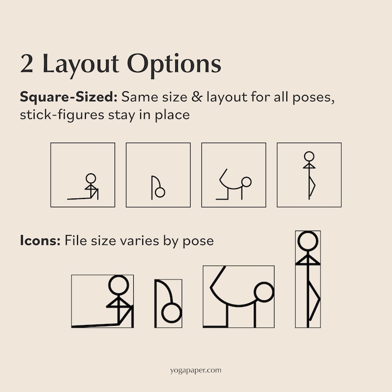 400+ Yoga Pose Stickers: Digital PNG Files, Canva Templates image 4