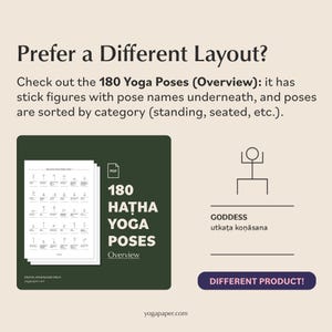 Yoga Poses Cheat Sheet: 215 Hatha Asanas (Printable PDF) image 6