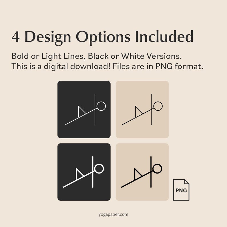 400+ Yoga Pose Stickers: Digital PNG Files, Canva Templates image 3