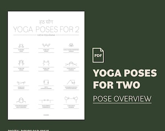 Hatha Yoga Poses for 2 People: Printable Asana Chart (PDF)