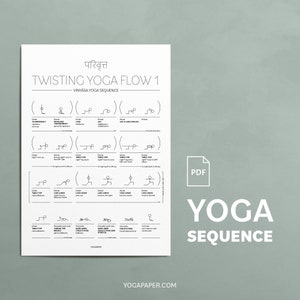 Twisting Yoga Flow: Printable Hatha Vinyasa Yoga Sequence PDF | Etsy