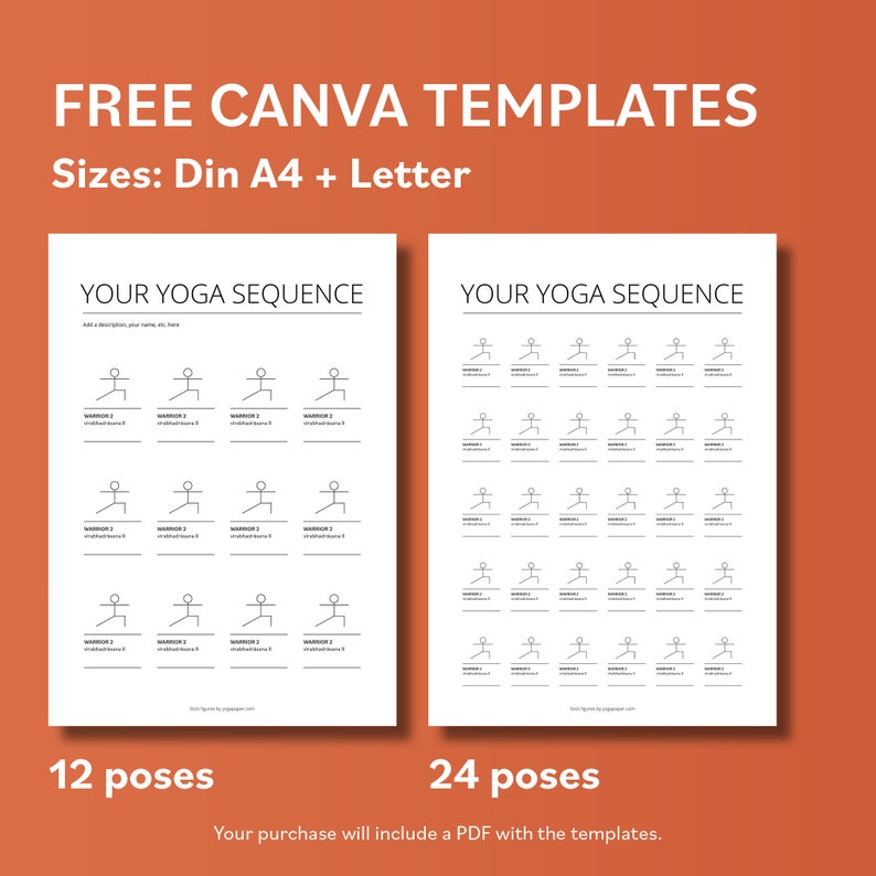 Yoga Cards: 135 hatha yoga stick figures including Sanskrit and English pose names. Printable yoga flashcards for yoga teachers image 5