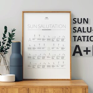 Sun Salutation A B Printable Sequence Pdf Chart Yoga Poses Etsy