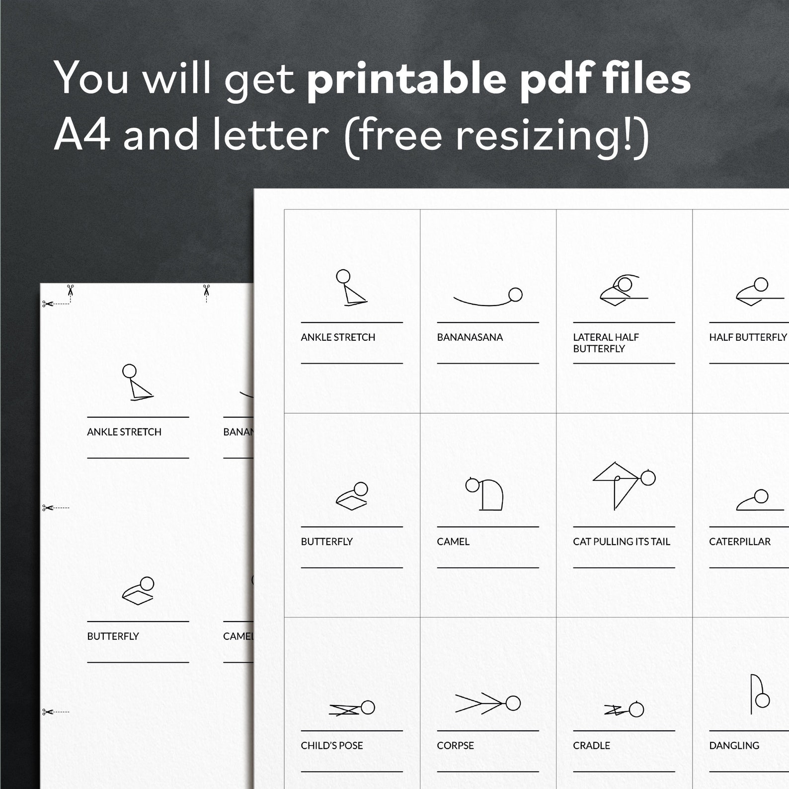 Printable Yin Yoga Cards 54 Yin Yoga Poses Flashcards with Etsy