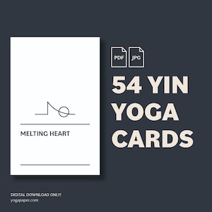 Yin Yoga Poses Karteikarten: 54 druckbare Strichmännchen (PDF)